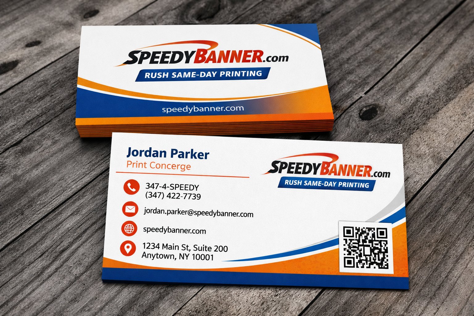 SpeedyBanner Business Card Blue
