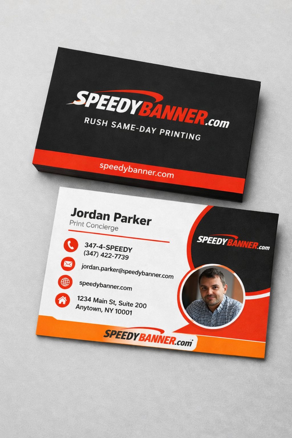 SpeedyBanner Business Card with Photo