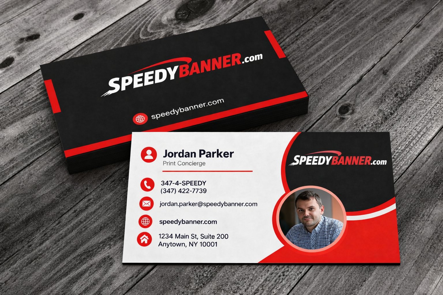 SpeedyBanner Business Card Red